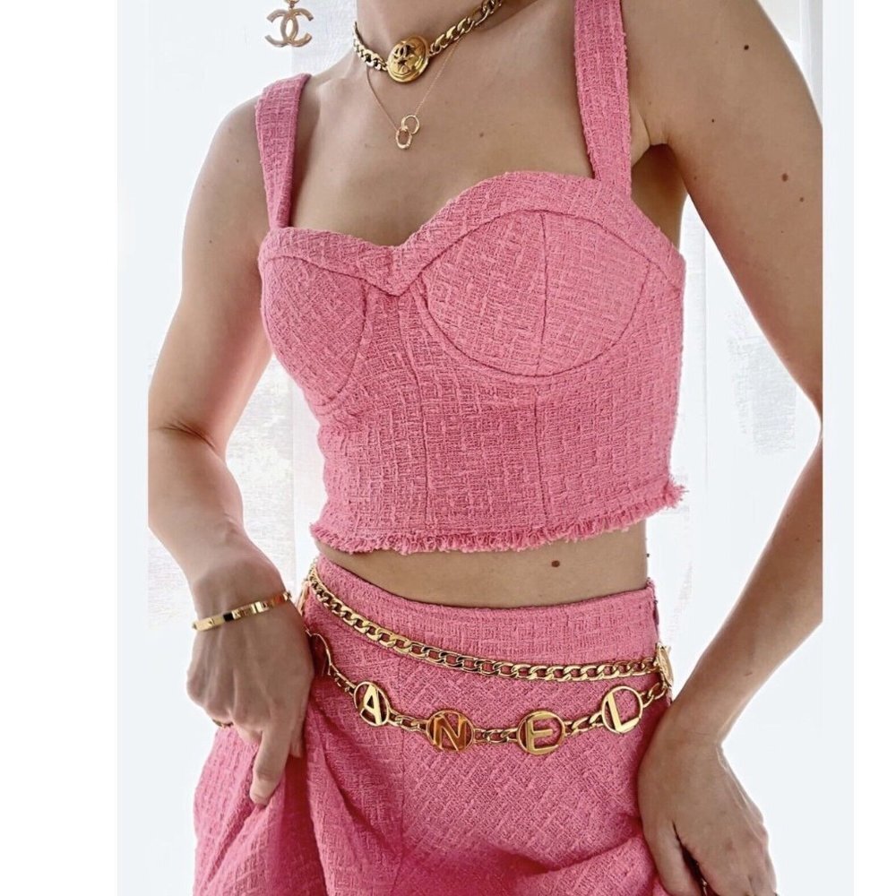 Zara barbie tweed top